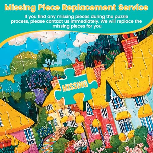 500 Pieces Puzzle for Adults, Colorful Houses Town Puzzle - color: Colorful House Town