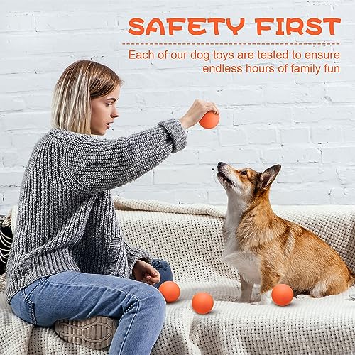 Hiboom 15 Pack Natural Rubber Dog Tennis Balls for Fetch, Orange - color: Orange