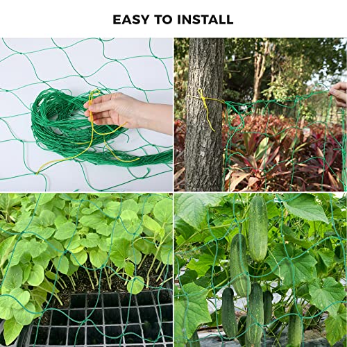 Kikhope Trellis Netting for Climbing Plants, 5.9x16.4 ft Garden Trellis Net - size: 5.9ft x 16.4ft (1 Pack)