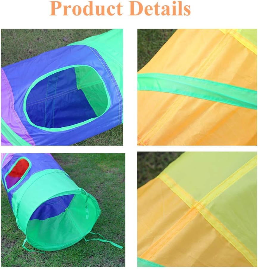 Cat Tunnel Toy with Hanging Ball, Cat Tunnel，Cat Tunnels for Indoor Cats - style: Straight tunnel