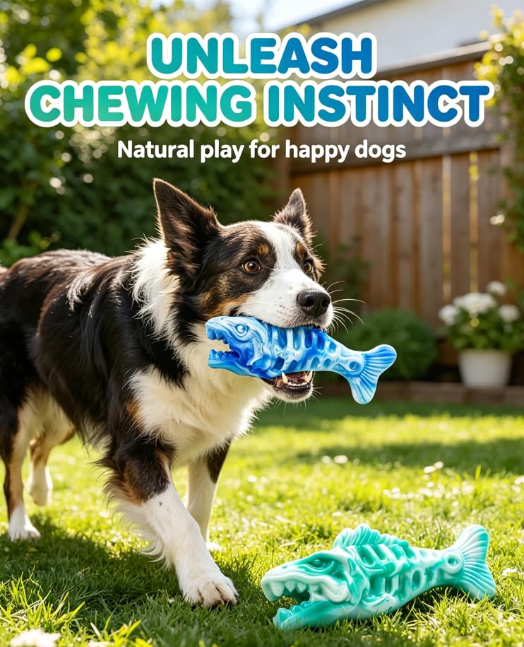BoYoYo 2 Pack Tough Dog Chew Toys for Aggressive Chewers