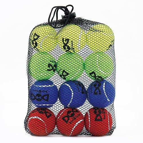 INSUM Tennis Balls for Dogs, 12 Pack Colorful Dog Toys Balls - size: Small