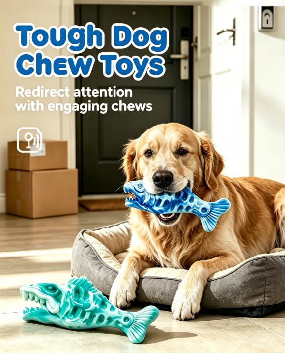 BoYoYo 2 Pack Tough Dog Chew Toys for Aggressive Chewers