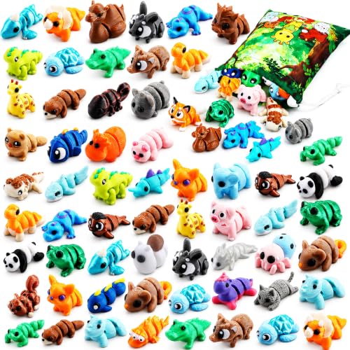 SCIONE 200 Pcs 3D Printed Animals, Cute Desk Decor for Kids - style: 200-Animals