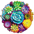 ESC WELT Wooden Succulent Puzzle 500 Pieces - Captivating Mind Entertainment for Teens and Adults - Fun and Environmentally Friendly Toy - Challenging Jigsaw Game - Wooden Puzzle - color: Succulent, size: 500