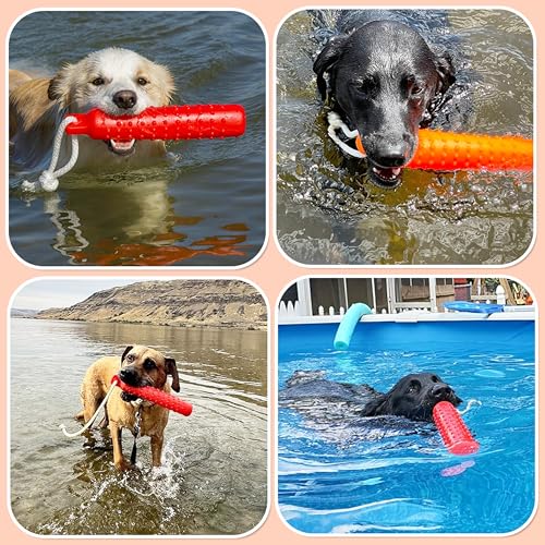 Dog Water Toys, Interactive Floating Bumper Fetch Pet Toy Dummy - color: orange