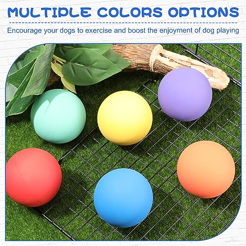 Hiboom 15 Pack Natural Rubber Dog Tennis Balls for Fetch, Blue - color: Blue