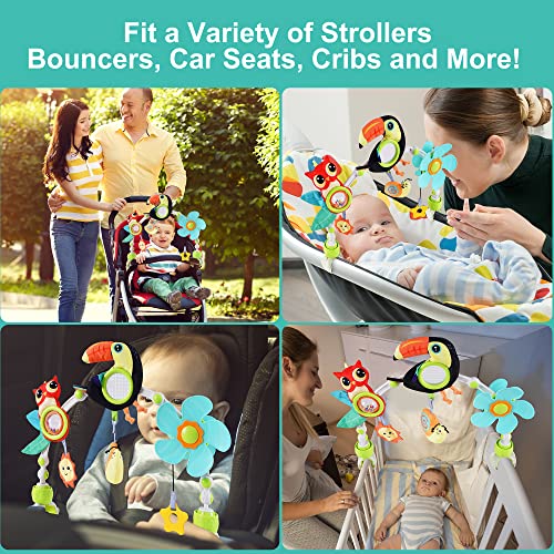 Lynncare Baby Arch Toy Adjustable Car Seat Toys Hanging Activity Toys - color: Set3