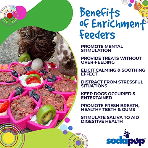 SodaPup Mandala eTray – Durable Slow Feeder Tray Made in USA from Non-Toxic, Pet-Safe, Food Safe Material for Mental Stimulation, Calming, Avoiding Overfeeding, Slow Eating, Healthy Digestion & More - color: eTray Mandala Pink