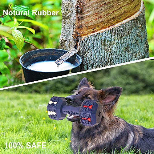 Dog Chew Toys for Aggressive Chewers Indestructible Dog Toys Tough Natural Rubber Dumbbell Toy for Small Medium Large Dogs XLarge Blue - size: X Large-7.5 In Blue