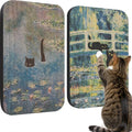 2 Pack Cat Wall Scratcher, Art Cat Scratching Board for Cats - color: Pond & Bridge New