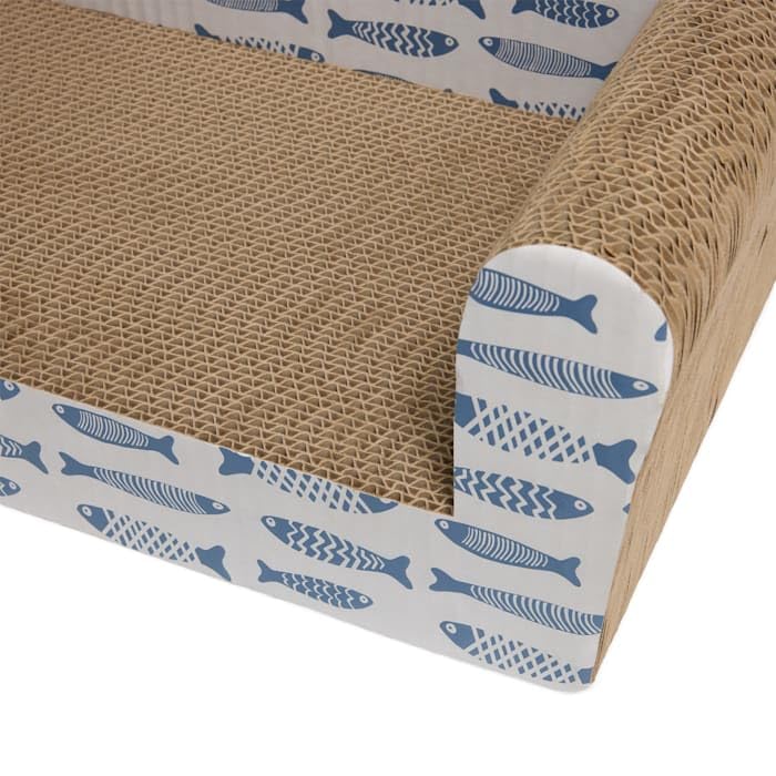 EveryYay by Petco Couch Cardboard Scratch for Cats Fish 9" H