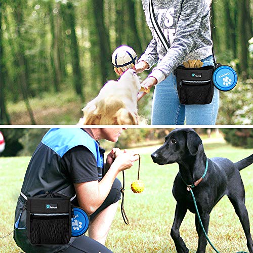 PetAmi Hands Free Dog Treat Pouch for Training and Walking, Charcoal - color: Heather Charcoal