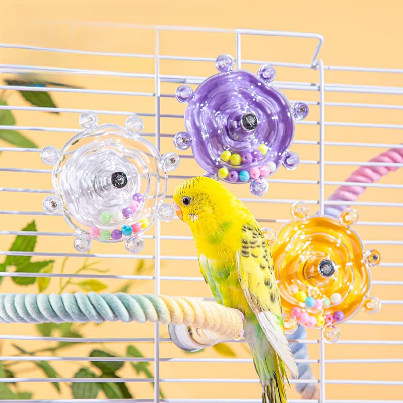 Budgie Toys, Parakeet Training Toy, Interactive Bird Educational Toy For Small Birds, Cockatiel Toys, Fun Parakeet toys, Lovebird toys, Quaker Parrot toys, Bird Toys For Conures, Sun Conure toys(Blue) - color: Blue