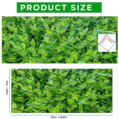 Windyun 1 Pc Bird Netting 50' X 100', 2.4" Mesh Poultry Net for Garden