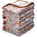 Tatuo 4 Pcs Fleece Dog Blankets for Puppy Cat, Black, 30 x 20.5 in, Paw - color: Black, size: 30 x 20.5 in