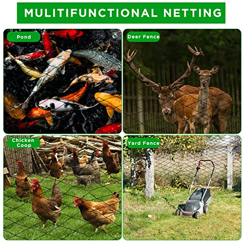 Windyun 1 Pc Bird Netting 50' X 100', 2.4" Mesh Poultry Net for Garden