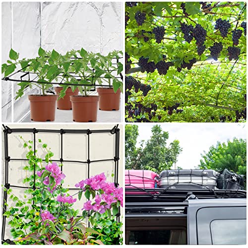 BSTPCOO 5x5 Heavy Duty Scrog Net with Hooks, Stretchy Net for Grow Tents - size: 6" Mesh-5 X 5 FT