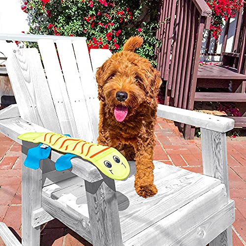 Outward Hound Fire Biterz Red Lizard Plush Firehose Material Interactive Dog Toy, Medium - color: Red Lizard, size: Medium (Pack of 1)