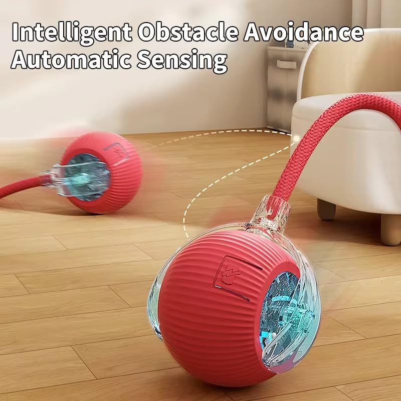 2025 Interactive Cat Toys for Indoor Cats - Toys Ball with Tail, Realistic Bird Chirping, Smart Obstacle Avoidance and Auto Restart,Cat Puzzle Toys for Bored Indoor Adult Cats and Dog (Gray) - color: GRAY