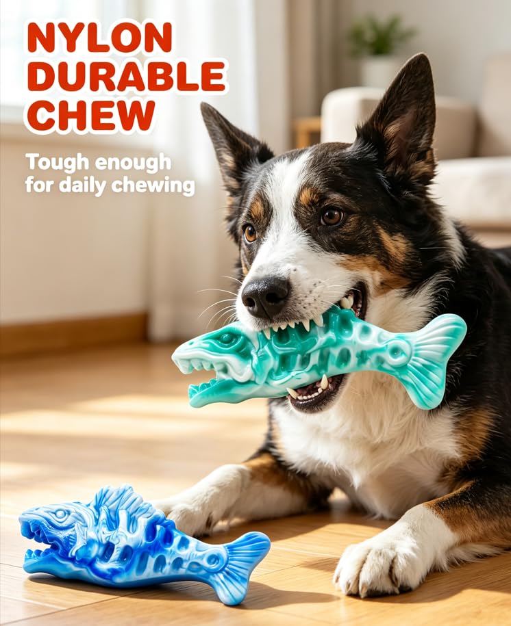 BoYoYo 2 Pack Tough Dog Chew Toys for Aggressive Chewers