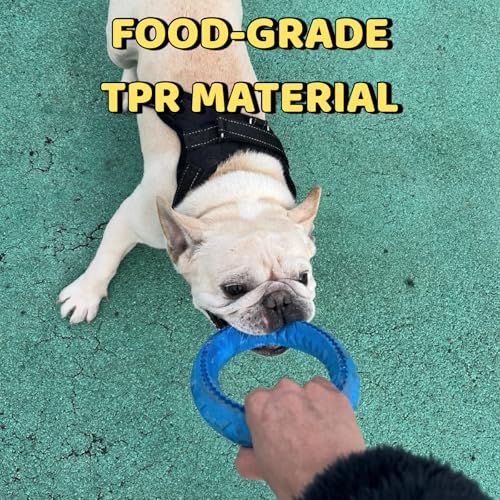3Pcs Tough Durable Ring Toy for Dogs Tug Ring Strong Rubber Dog Fetch Toy for Small Medium Breeds Pack of 3