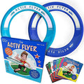 Activ Life Kid’s Flying Rings (2 Pack) They Fly Straight & Don’t Hurt, 80% Lighter Than Standard Rings - Replace Screen Time with Healthy Family Fun - Get Outside & Play - color: Cyan/Blue