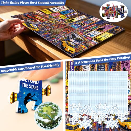 500 Piece Puzzles for Adults,New York City Times Square Jigsaw Puzzles - color: Times Square