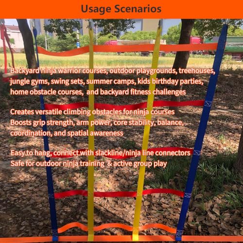 Ninja Climbing Net for Kids Backyard Obstacle Course - size: Ninja Climbing Net