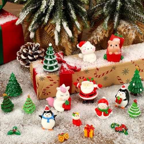 56Pcs Mini Christmas Resin Figures for Snow Globe and DIY Decors - style: Christmas Style