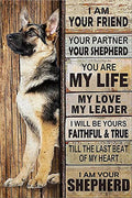 1000 Pieces Puzzle for Adult - German Shepherd I Am Your Friend Dog Lovers Wooden Jigsaw Puzzles Challenging Educational Fun Interactive Toys for Family Creative Gift