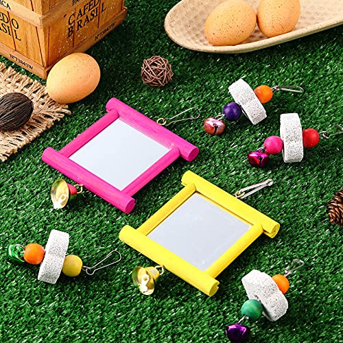 Sumind 2 Pcs Chicken Mirror Toys, Rose Red,Yellow, 3.94 x 3.94 Inches - color: Rose Red,Yellow, size: 3.94 x 3.94 Inches