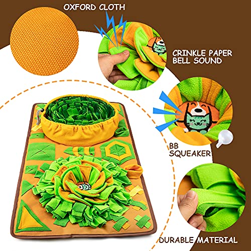 AWOOF Large Dog Snuffle Mat, Interactive Feeding Mat, 34.6 in x 19.6 in, Squeaker and Crinkle Paper, Non-Slip, Easy to Clean - color: C