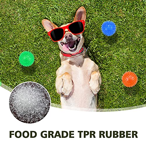 petizer Dog Toy Balls, 3-Pack Squeaky, Floating, Spiky, Interactive Fetch, Chew for Small Medium and Large Dogs, Waterproof, 2.5/3.5in - color: Pink+Red+Yellow, size: 2.5" (Small Dog)