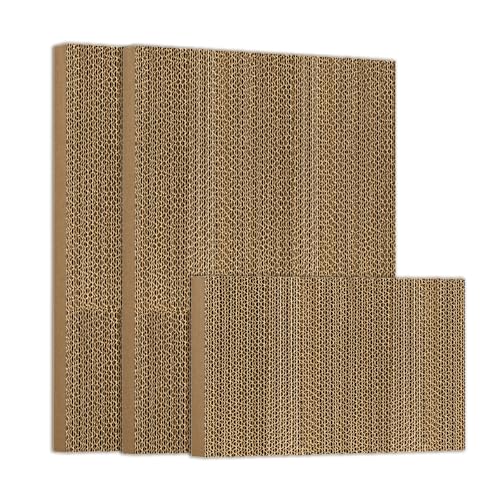 Cat Scratcher Replacement Pads Only, 6-Pack Full Refill Sets (2 Sets) for Adjustable L-Shaped Frame, Easy 3-Second Swap - size: 2 Full Pad Set