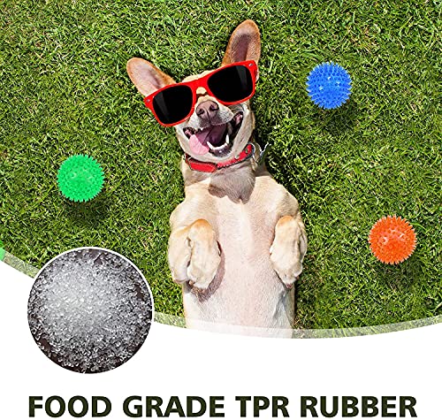 petizer 6 Pack 2.5” Squeaky Dog Toy Balls, Floating Dogs Pool Balls, Spiky Dog Balls, Durable Interactive Fetch Toys for Puppy, Dog Chew Toys for Teething (2.5", Small Dog) - color: Set of 6, size: 2.5" (Small Dog)