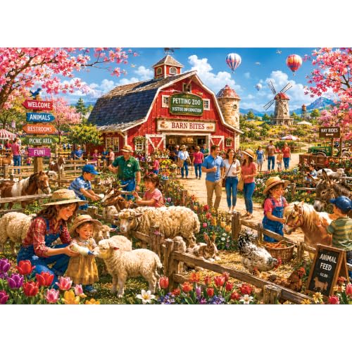 500 Piece Puzzle for Adults, Spring Petting Zoo Farm Puzzle 500 Pieces - color: Tourist Farm