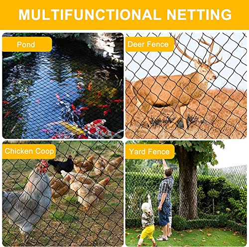 BSTPCOO Bird Net 25'x25' with 2.4" Square Mesh Bird Netting for Chicken Coop Roof, Poultry Netting Heavy Duty Nylon for Garden, Chicken Netting Fruit Tree Netting, Hawk Netting for Chicken Run - size: 2.4"-25' X 25'