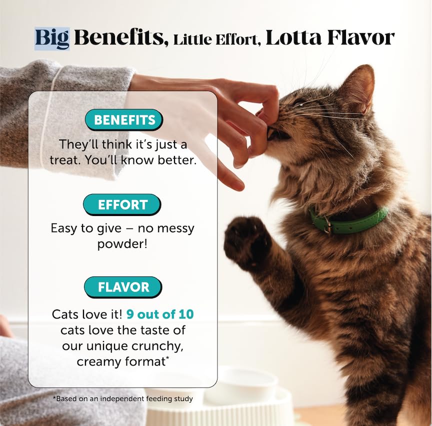 Cat Calming Treats for Anxiety Relief - Dual Texture Crunchy Creamy Calming Chews for Cats - Feline Stress Relief Behavior Support for Travel, Vet Visits, Grooming, Separation Anxiety (90-Day Supply) - size: 90-Day Supply
