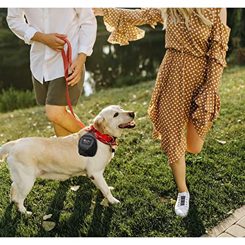 FuninCrea Dog Treat Pouch Bag, Black, 4.7 x 3.1 x 3.1 inches (12 x 8 x 8 cm), Oxford Cloth, Dog Training Treat Pouch with Built-in Poop Bag Dispenser, Practical Classic