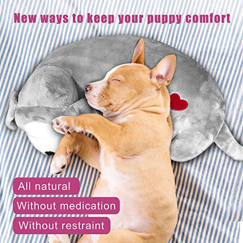Moropaky Hearbeat Toy for Dog Anxiety Relief Behavioral Training Aid Toy, Grey - color: Grey