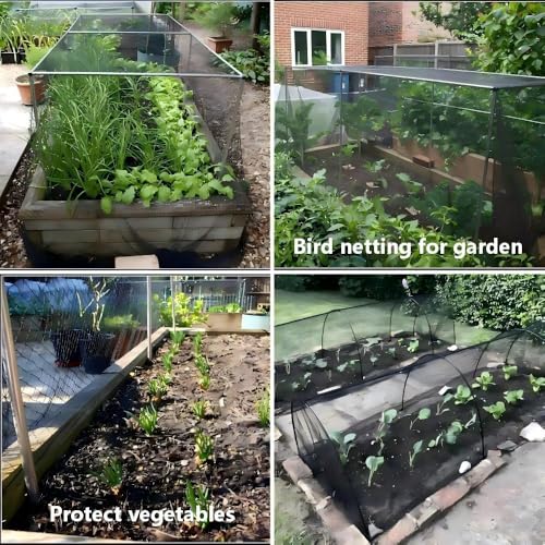 Bird Netting 7.5x100 FT Heavy Duty 1/2 Inch Mesh Garden Netting - size: 7.5x100 FT