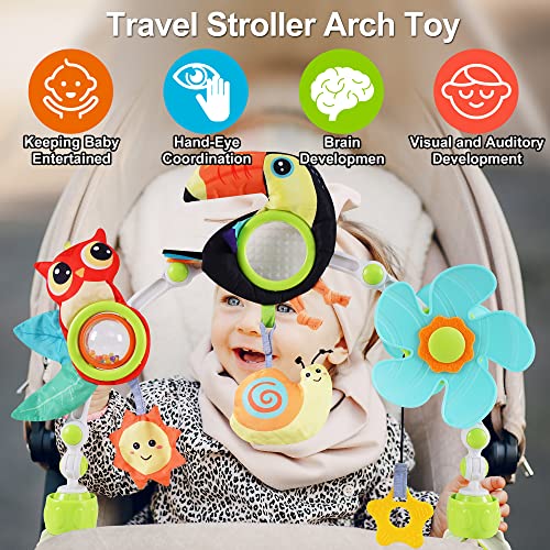 Lynncare Baby Arch Toy Adjustable Car Seat Toys Hanging Activity Toys - color: Set3
