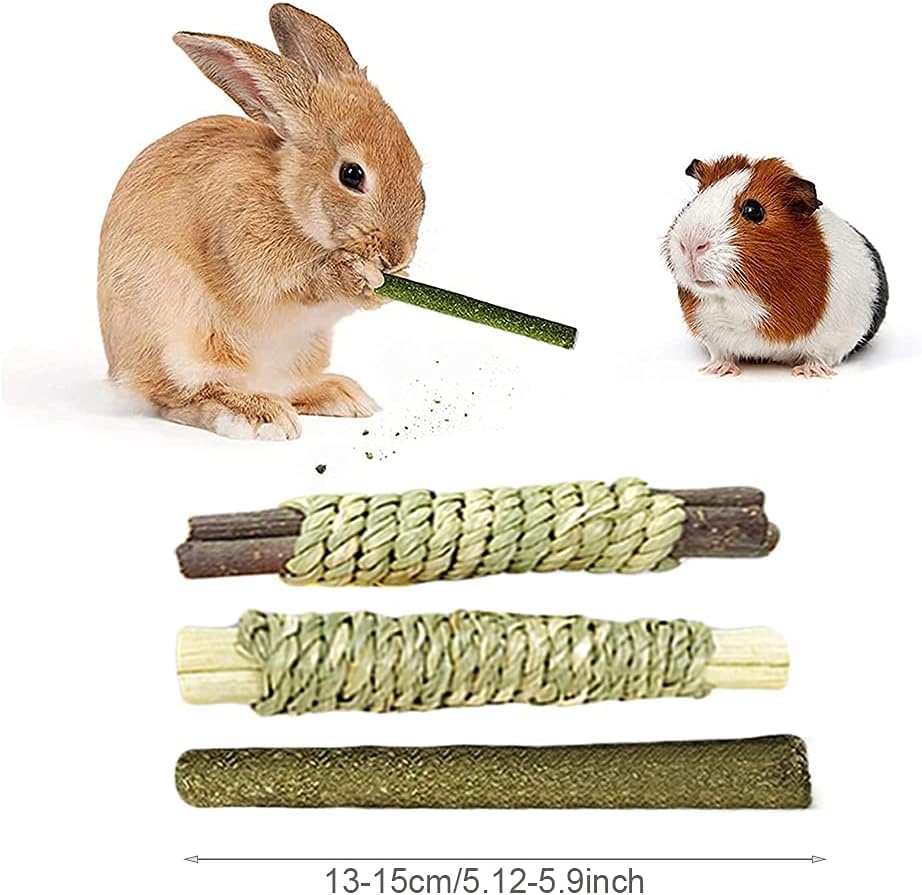 Rabbit Toys 30Pcs 3 Flavours for Teeth Grinding - Chew Toys for Hamsters, Guinea Pigs, Chinchillas - color: 30Pcs