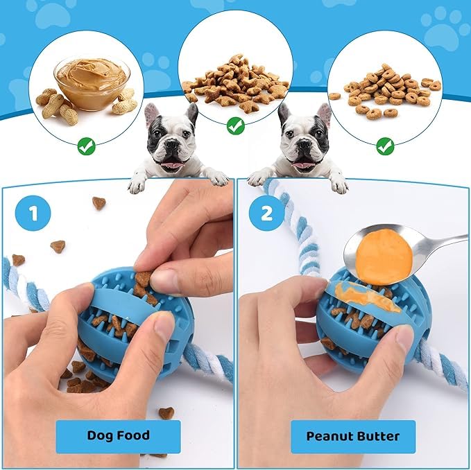 Interactive Dog Toys, Crate Training Aids for Puppies,Light Blue - color: light blue
