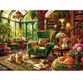 500 Piece Puzzle for Adults,Garden Books Library Jigsaw Puzzles 500 Pieces - color: Garden Library