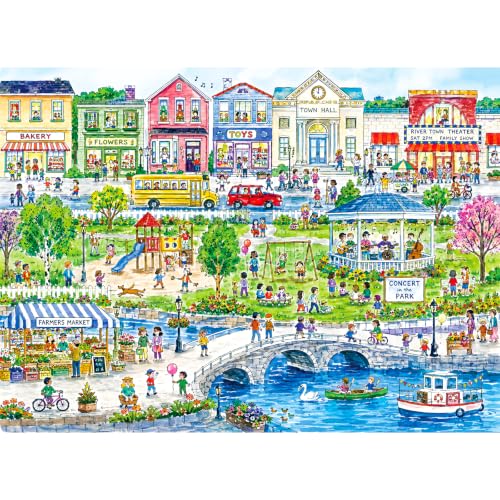 500 Piece Puzzles for Adults,Small Town Jigsaw Puzzle 500 Pieces - color: Small Town