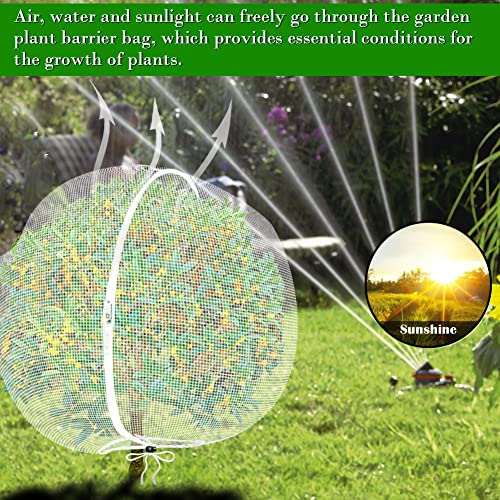 FONUNO Fruit Tree Netting with Zipper Birds Netting for Fruit Trees, White - color: White, size: 10 x 13 feet - 1 Pack