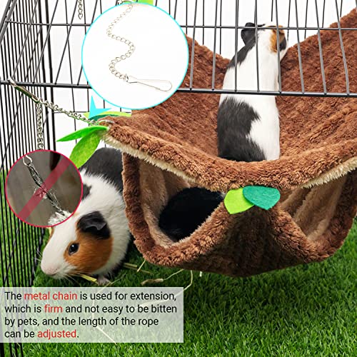 Guinea Pig Hideout, Hammock & Tunnel, Washable Cage Accessories - size: One Size with Chain