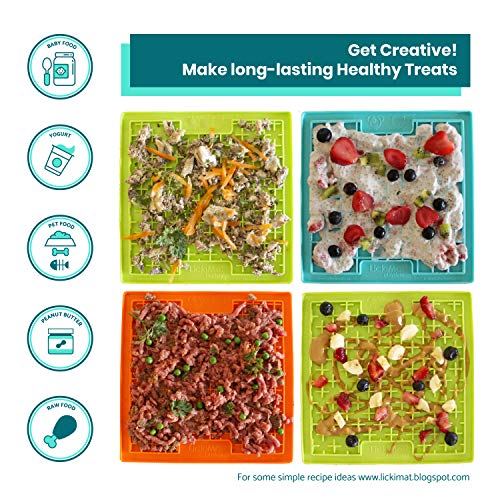 LickiMat Classic Soother Orange Dog Feeding Mat